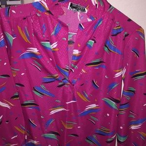 Retro paint design blouse